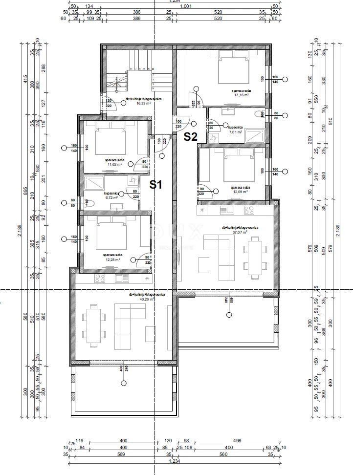 zadar, privlaka, dvosobni stan, prizemlje, 80m2, s1 - slika 19