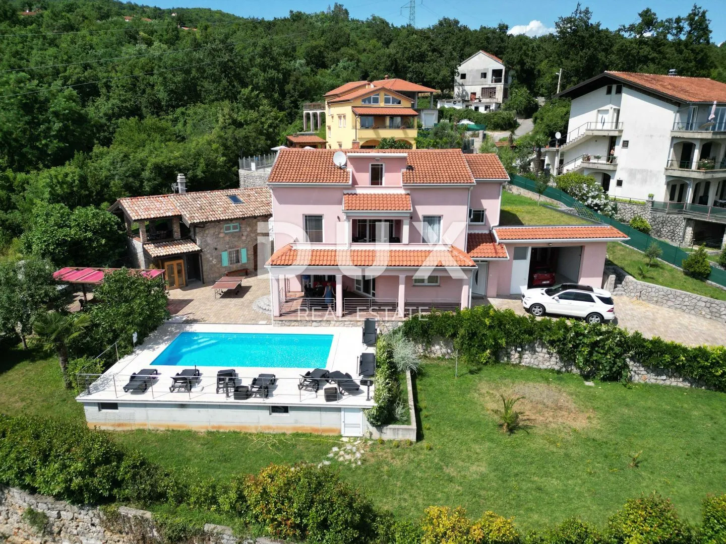 OPATIJA, IČIĆI, POLJANE- villa 500m2 s pogledom na more i bazenom + okoliš 1600m2 - Poljane, Opatija