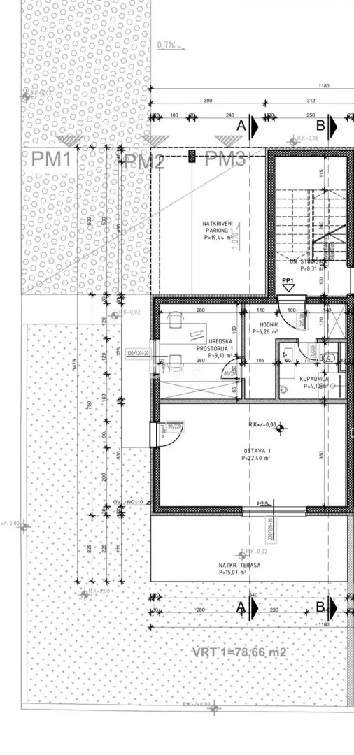 dalmacija, kaštel stari -novogradnja, poslovni prostor 57,27 m²s vrtom 78 m² - slika 13