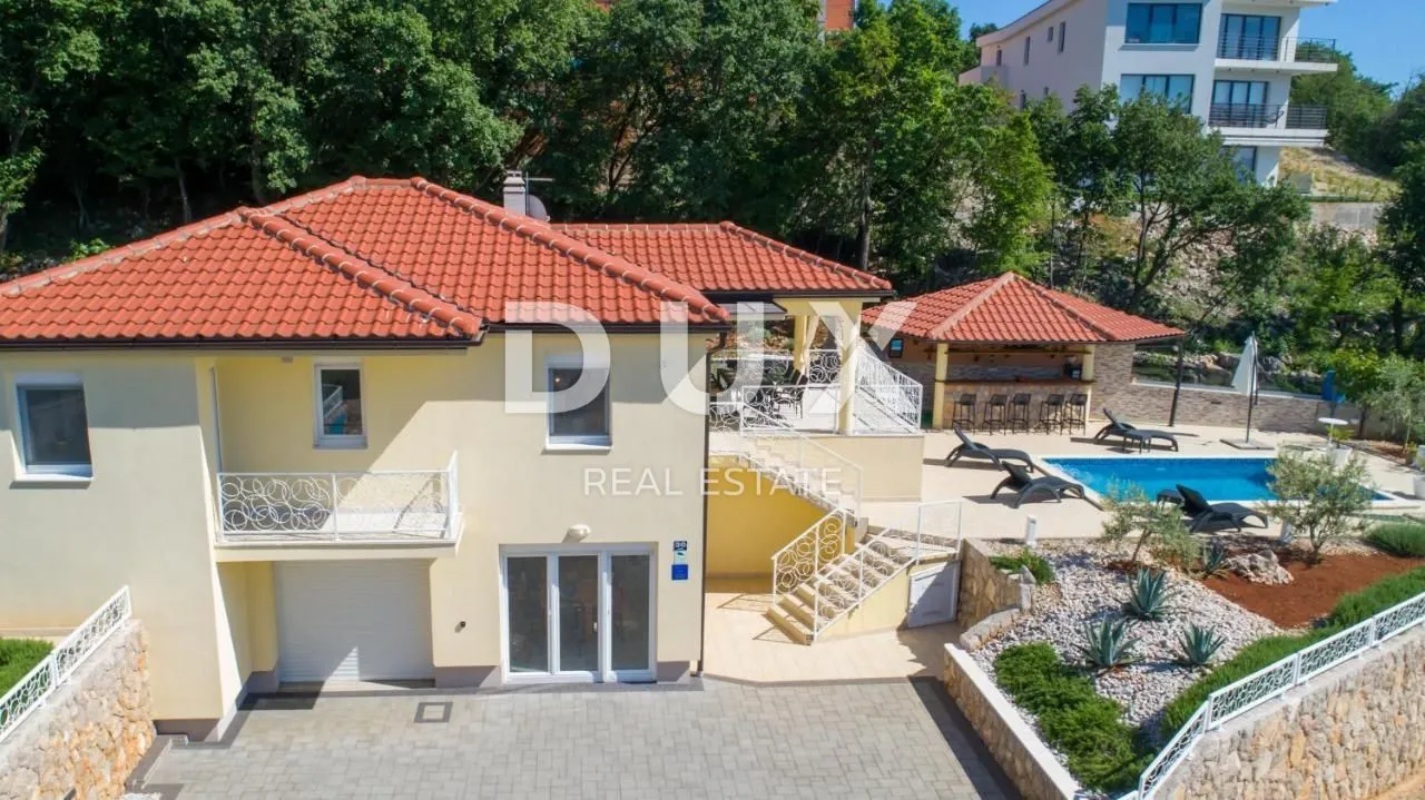 otok krk, omišalj - kuća s bazenom i dva stana - slika 3