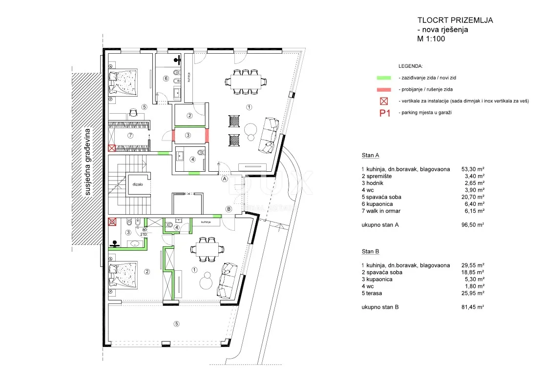 istra, rovinj, kuća, 836,04 m2, roh-bau, idejni projekt - slika 28