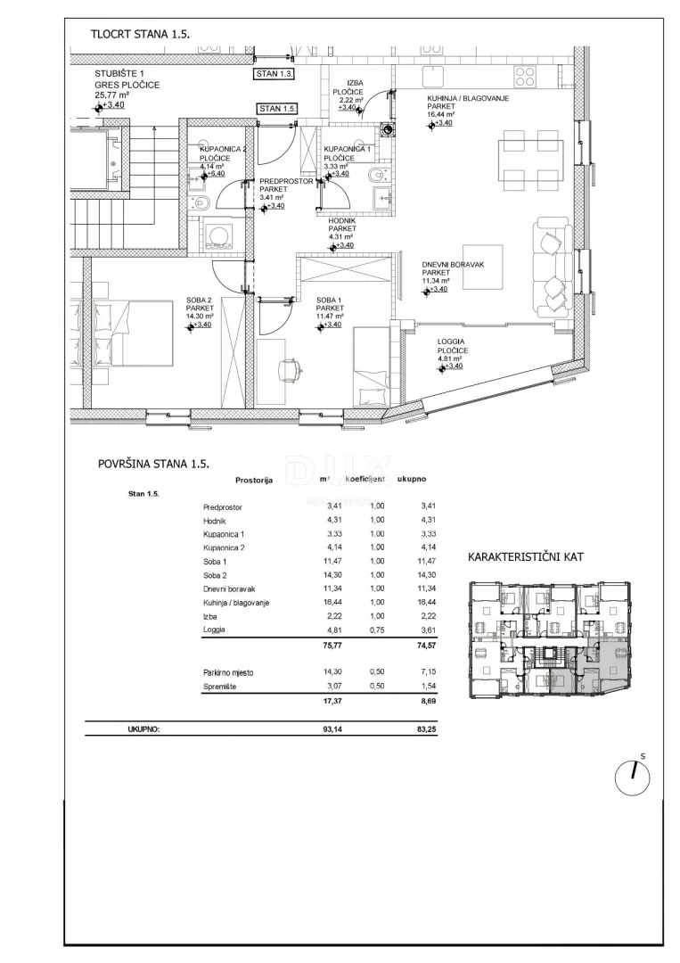 otok cres, grad cres - vrhunska novogradnja na top lokaciji strogi centar 50m od mora - slika 12