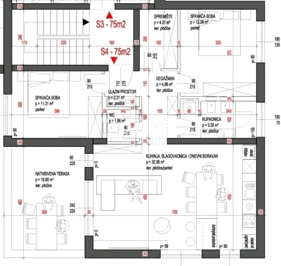 šibenik, žaborić - penthouse sa pogledom na more - slika 12