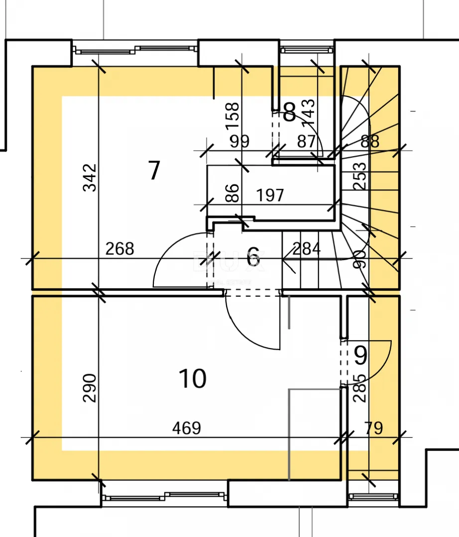 otok krk, grad krk, dvoetažni stan, 112,30 m2, bazen, najam - slika 25