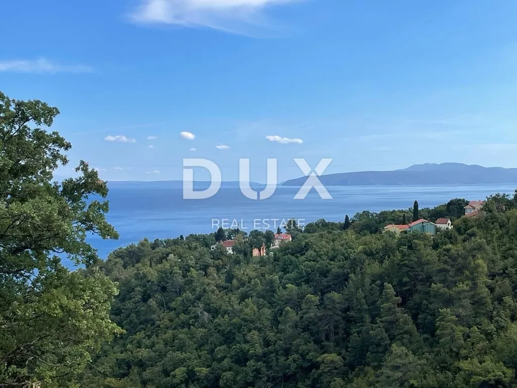 OPATIJA, IČIĆI - građevinsko zemljište za vilu s bazenom blizu Opatije s građevinskom dozvolom, pogled na more - Ičići, Opatija