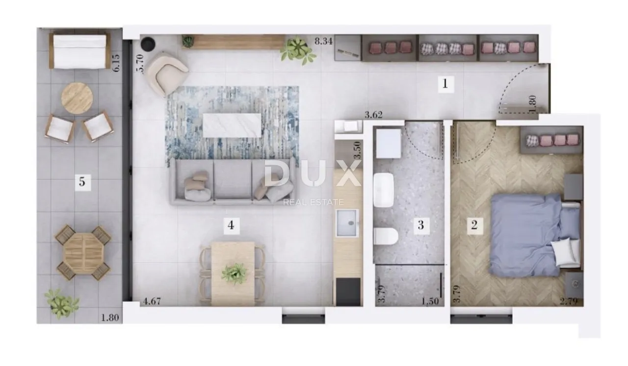 istra, rovinj -stan 58m2 u prizemlju sa vrtom! novogradnja - slika 5