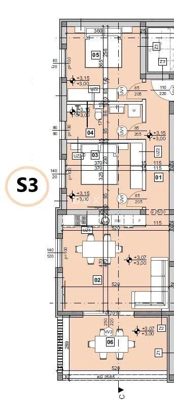 dalmacija, vodice - dvosoban stan, pogled na more, 2 parkinga - slika 13