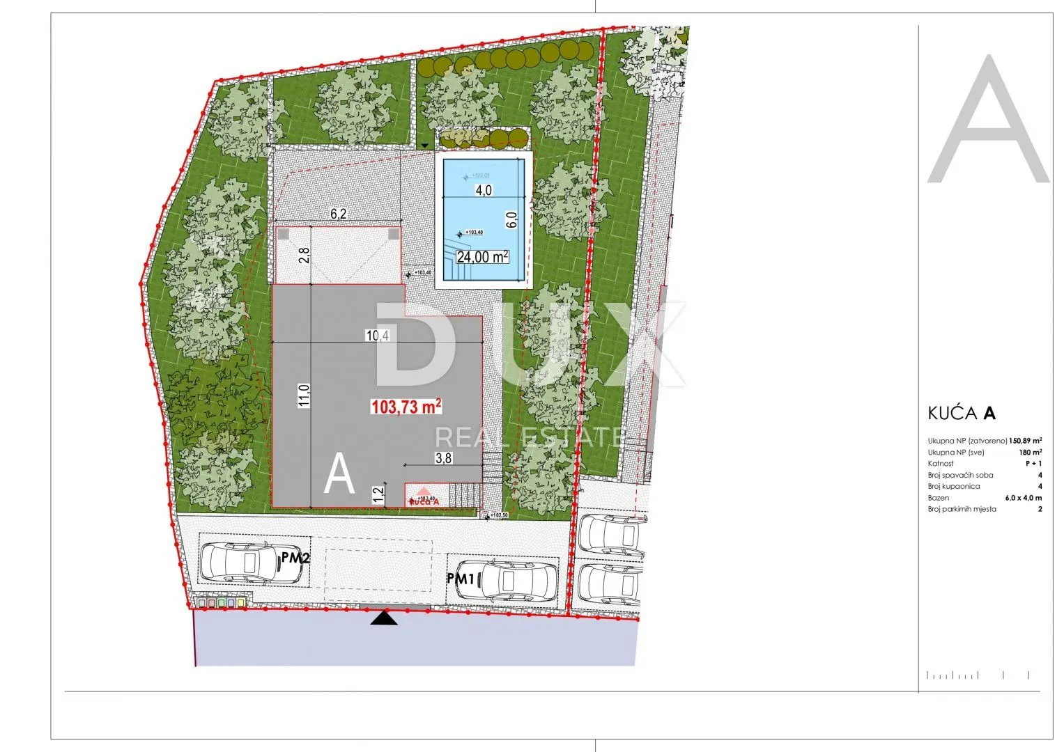 otok krk, tribulje - projekt samostojeća kuća s bazenom - slika 3