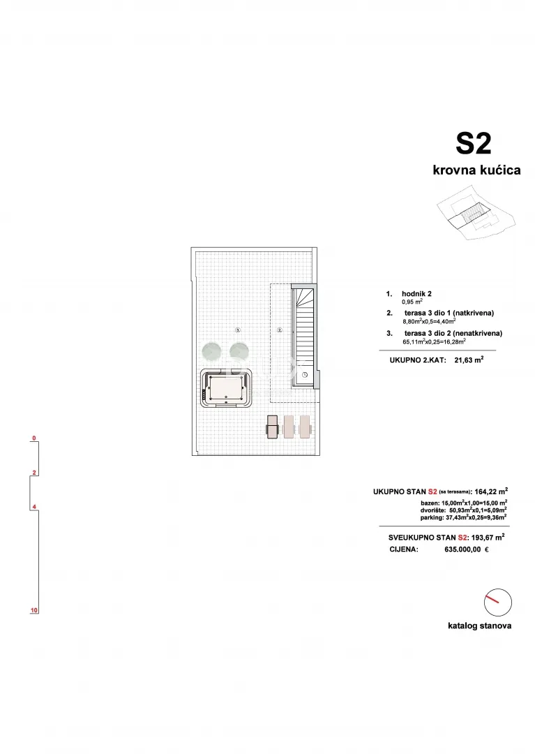 šibenik, vodice – triplex s krovnom terasom, bazenom i top pogledom - slika 10