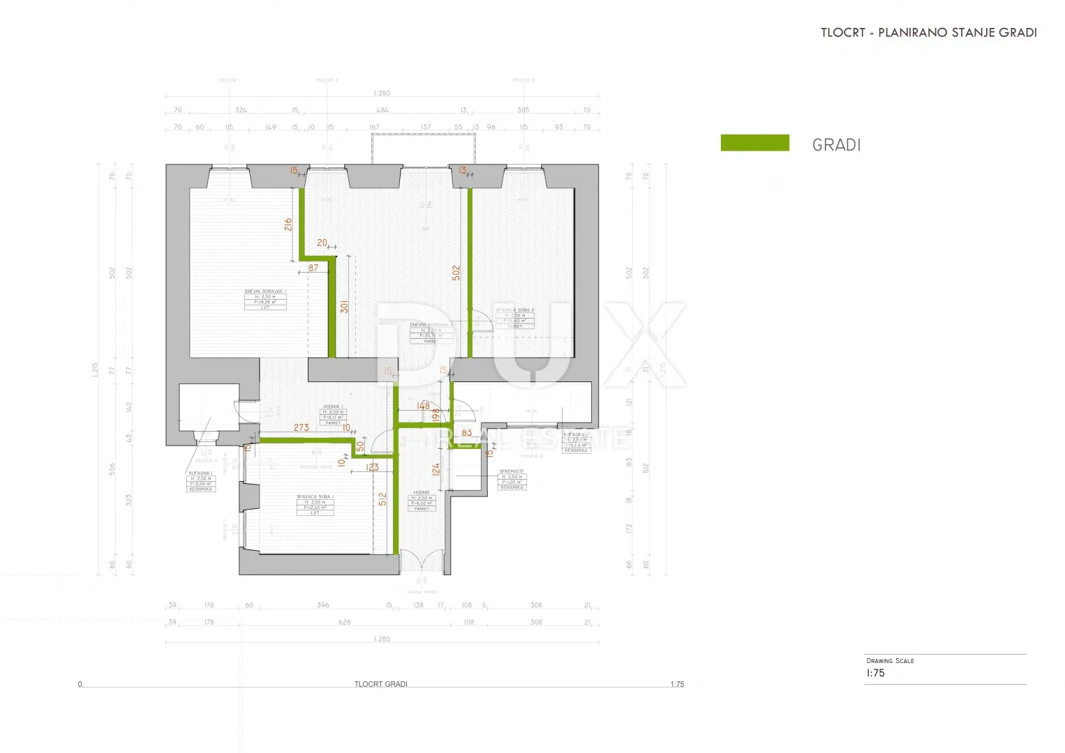 rijeka, centar, 4-sobni stan, 98,50 m2, 2 stambene jedinice - slika 5