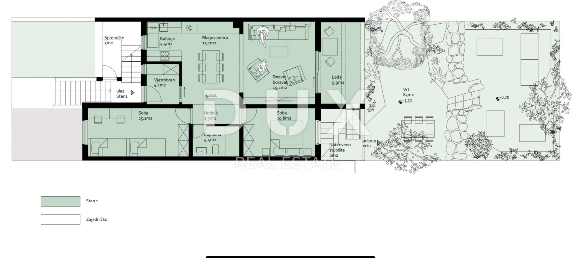 zadar, novi bokanjac - stan na dvije etaže! 152m² - vrt i garaža! - slika 12