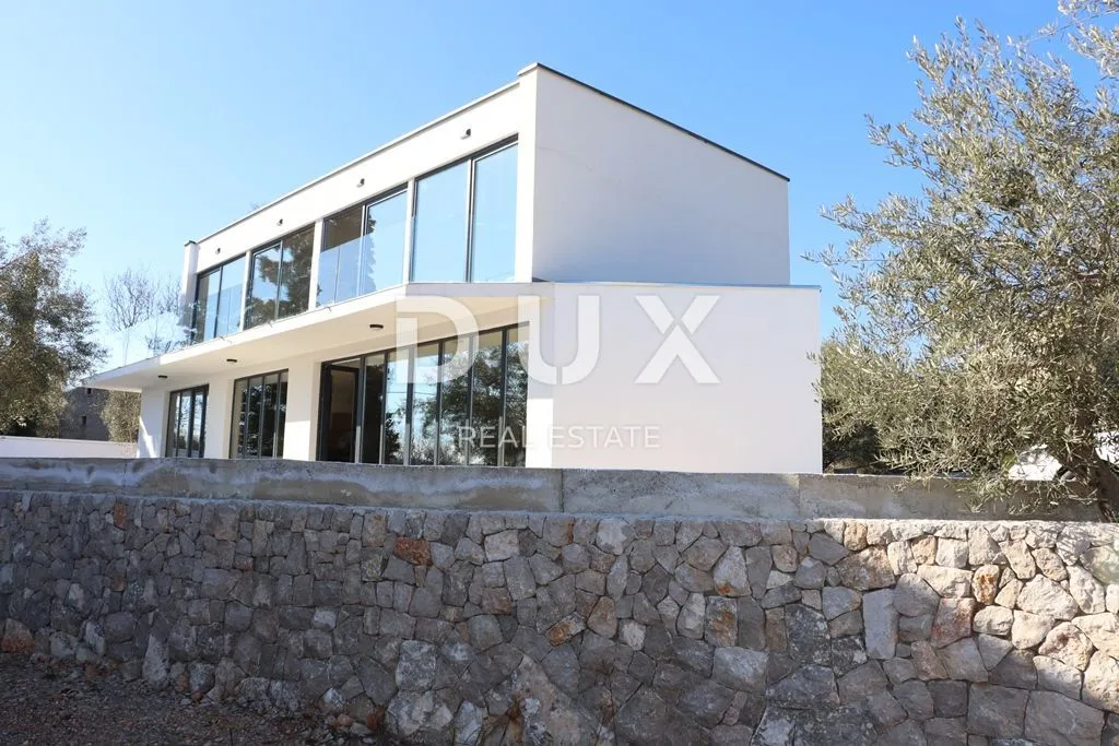 otok krk, poljica (okolica) - moderna vila 4s+db, bazen, roštilj, parking - slika 2