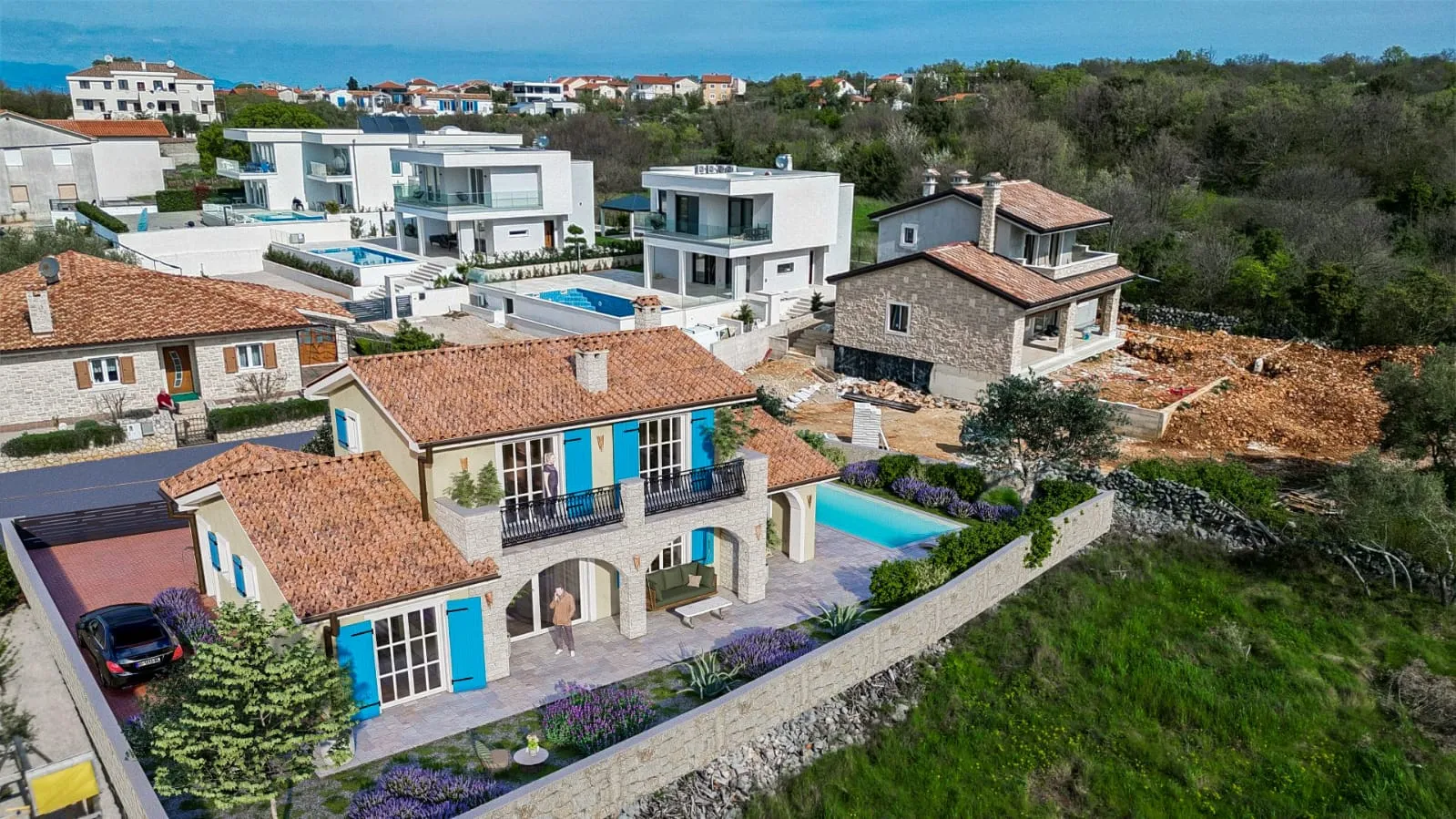 otok krk, linardići - mediteranska vila s bazenom - slika 21