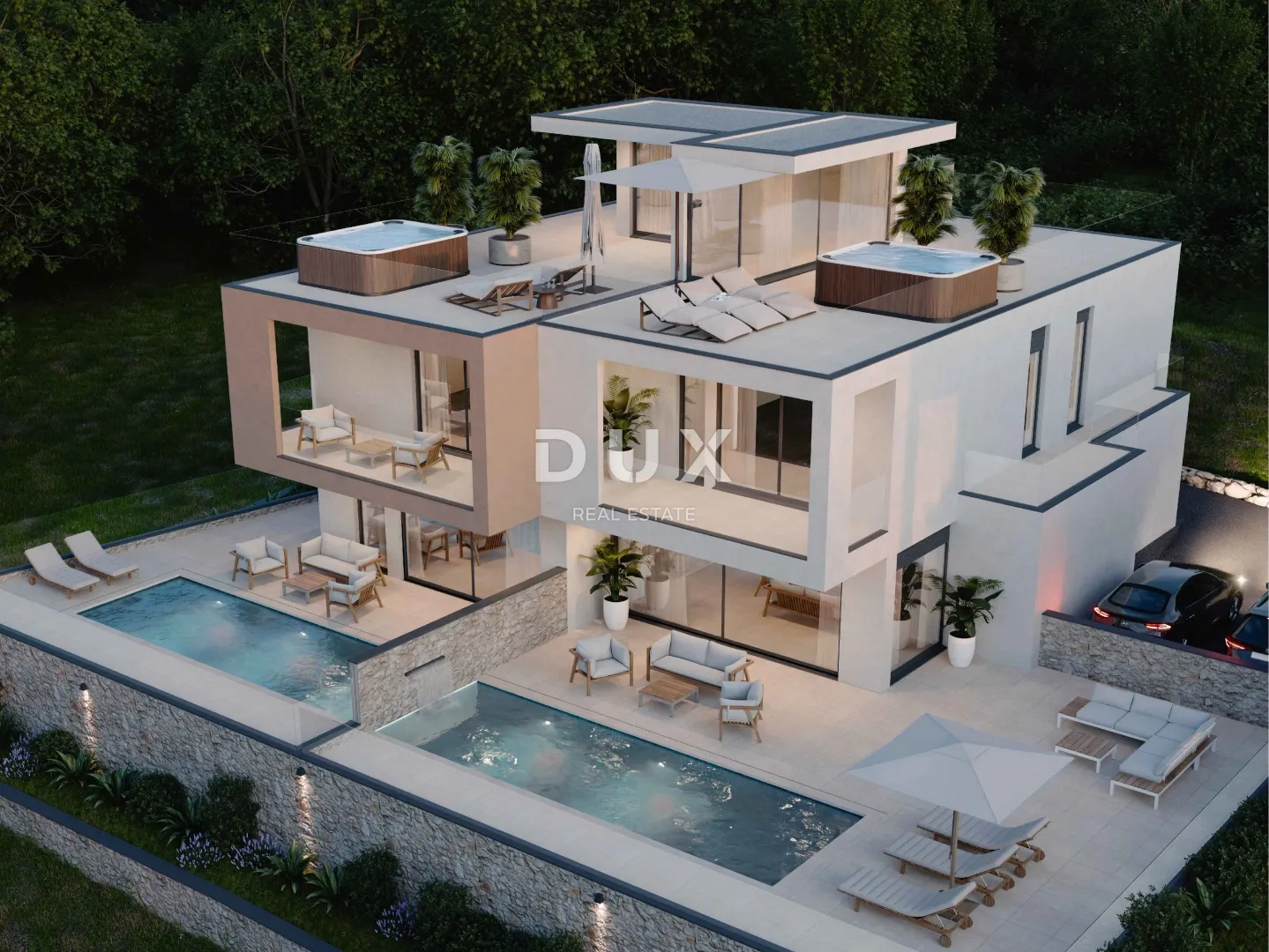 ŠIBENIK, VODICE – DUPLEX s bazenom, krovnom terasom i pogledom na more