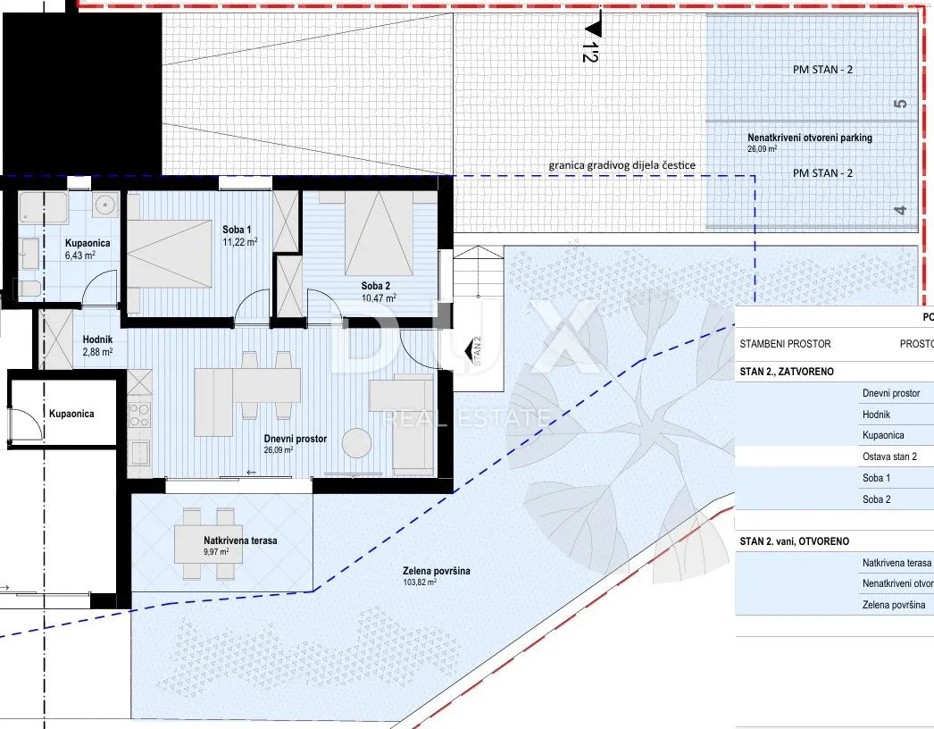 otok cres, cres - dvosoban stan u prizemlju, 2 parkinga, vrt 100m2 - slika 5