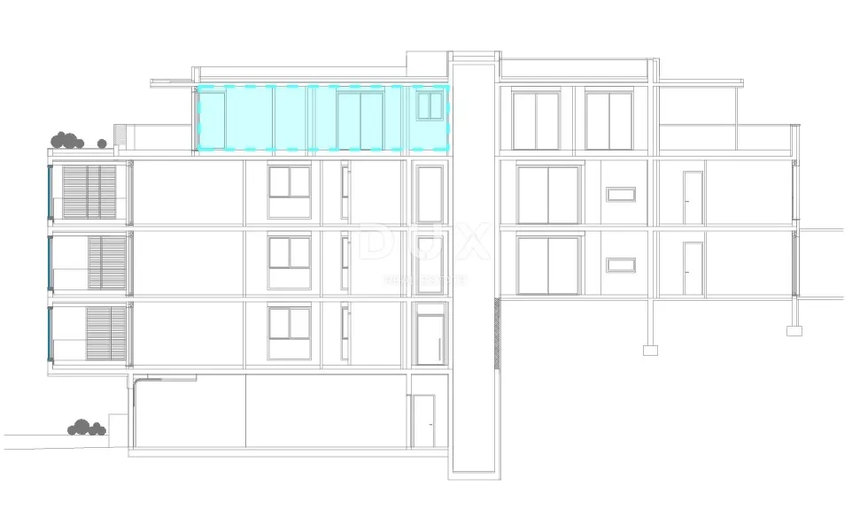 primošten, penthouse, 114,95 m², terasa 73,45 m², pogled na more - slika 7