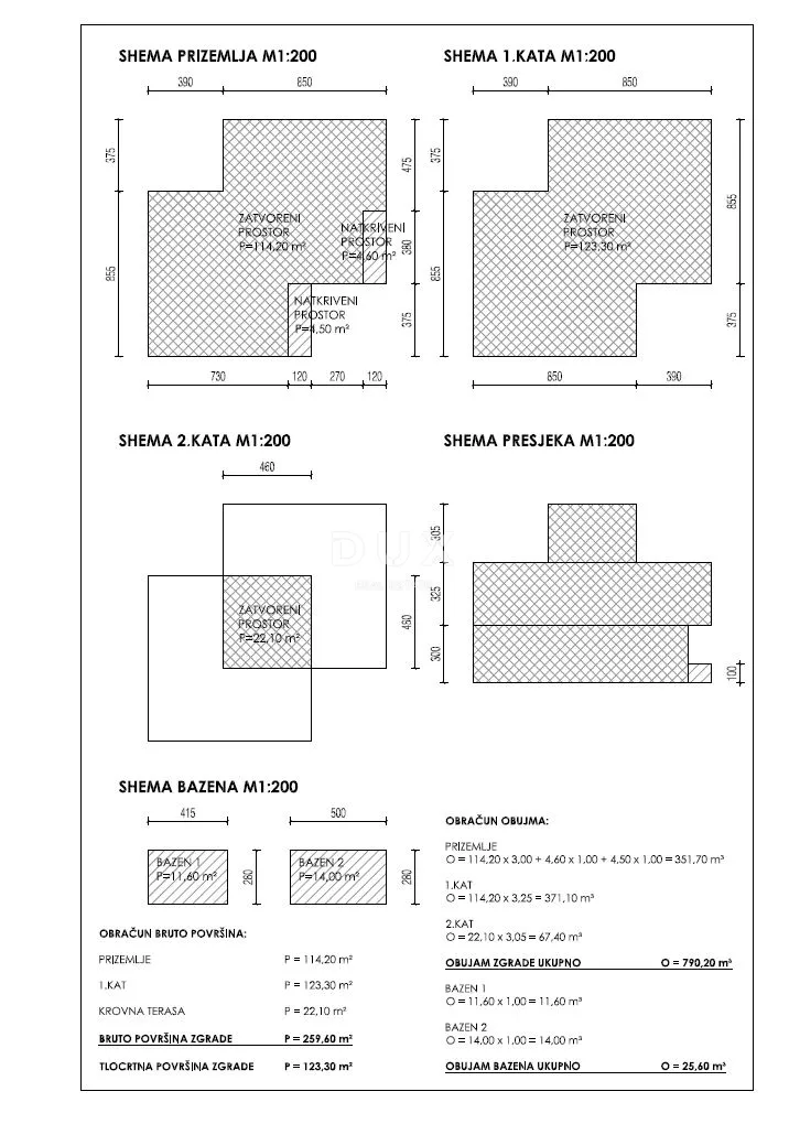 zadar, nin - duplex zgrada sa dva etažna stana i bazenima - slika 15