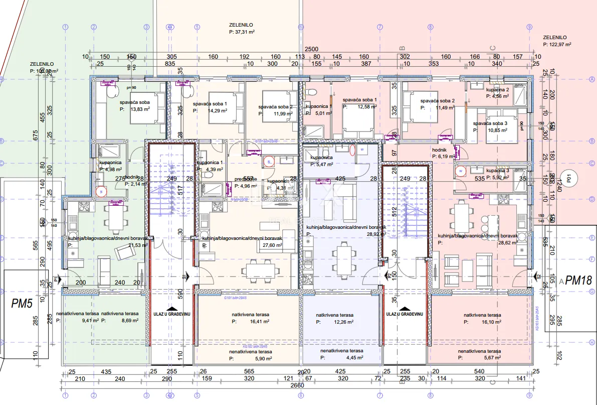 vodice, srima – 50 m od mora, pogled na more, vrt 100 m² - slika 5
