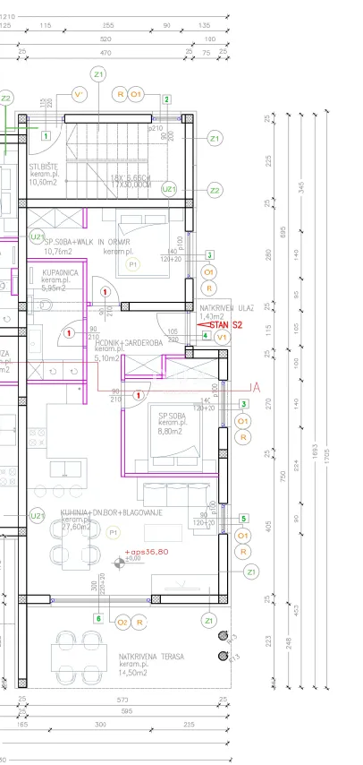 šibenik, vodice – prizemni stan s vrtom i 2 parkinga - slika 7