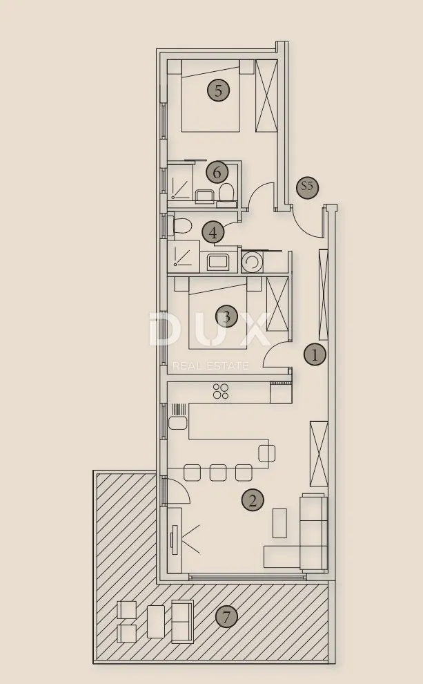 trogir - penthouse u blizu plaže - slika 10