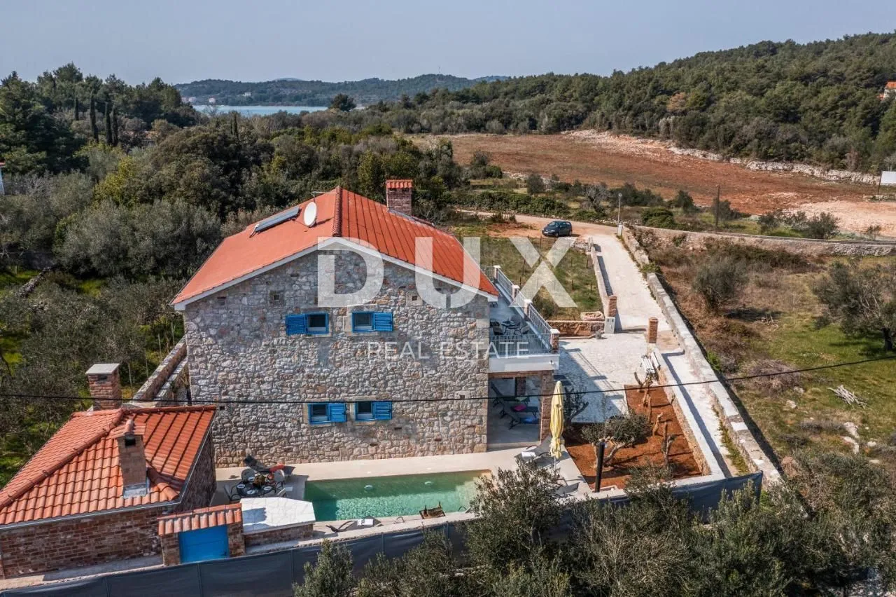 otok pašman, ždrelac - luksuzna kamena vila s bazenom pokraj mora - slika 6