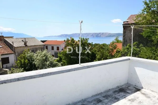 KVARNER, NOVI VINODOLSKI - Dvojna kamena kuća u centru s pogledom na more