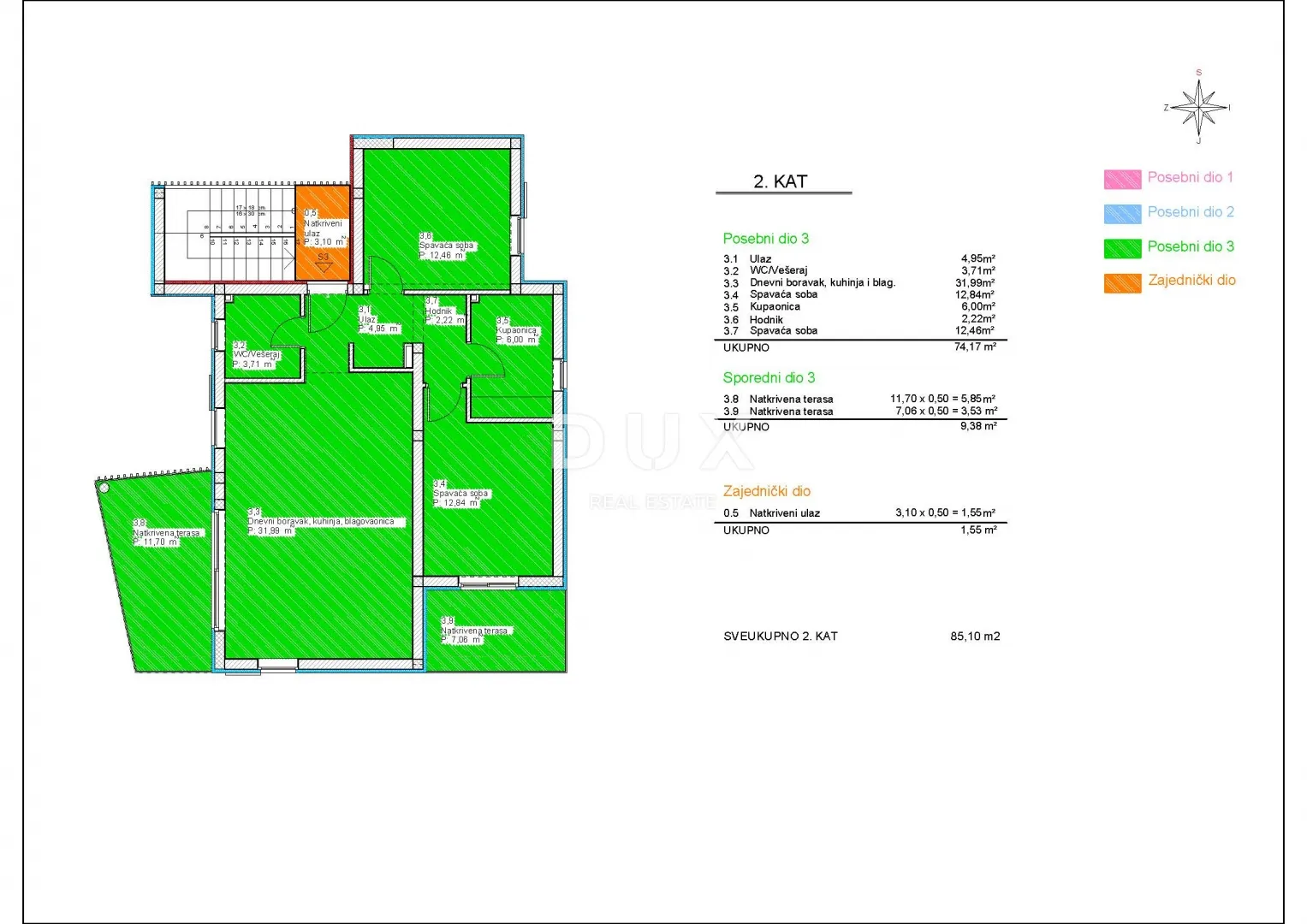 šibenik, vodice – zadnji kat, 2 terase, 2 parkinga, novogradnja - slika 23