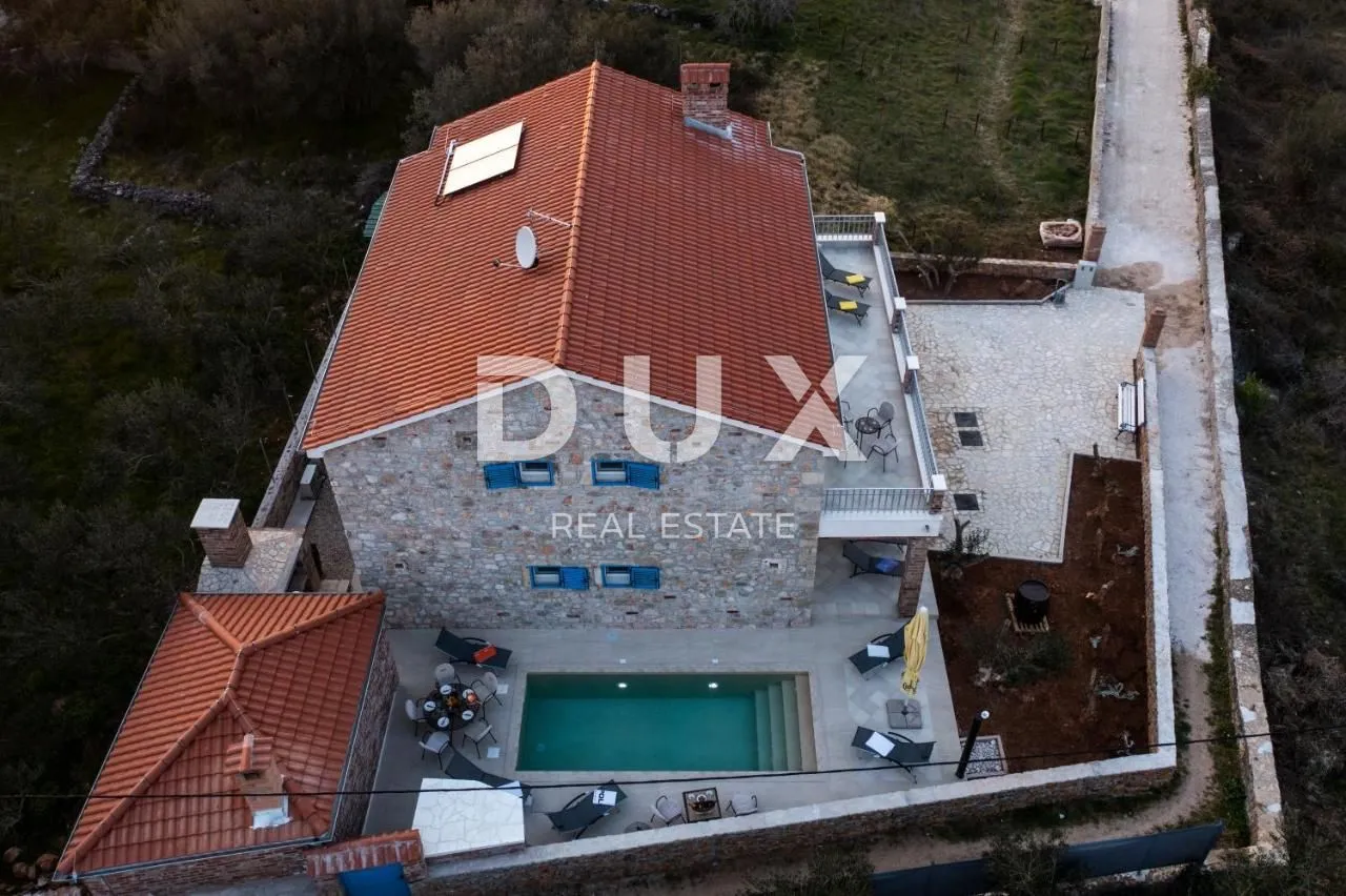 otok pašman, ždrelac - luksuzna kamena vila s bazenom pokraj mora - slika 7
