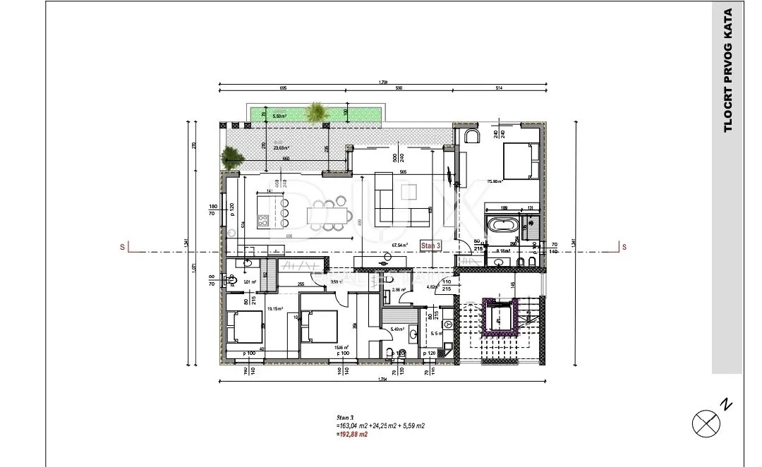 istra, rovinj - prostrani stan od 192 m2 500m od mora! - slika 2
