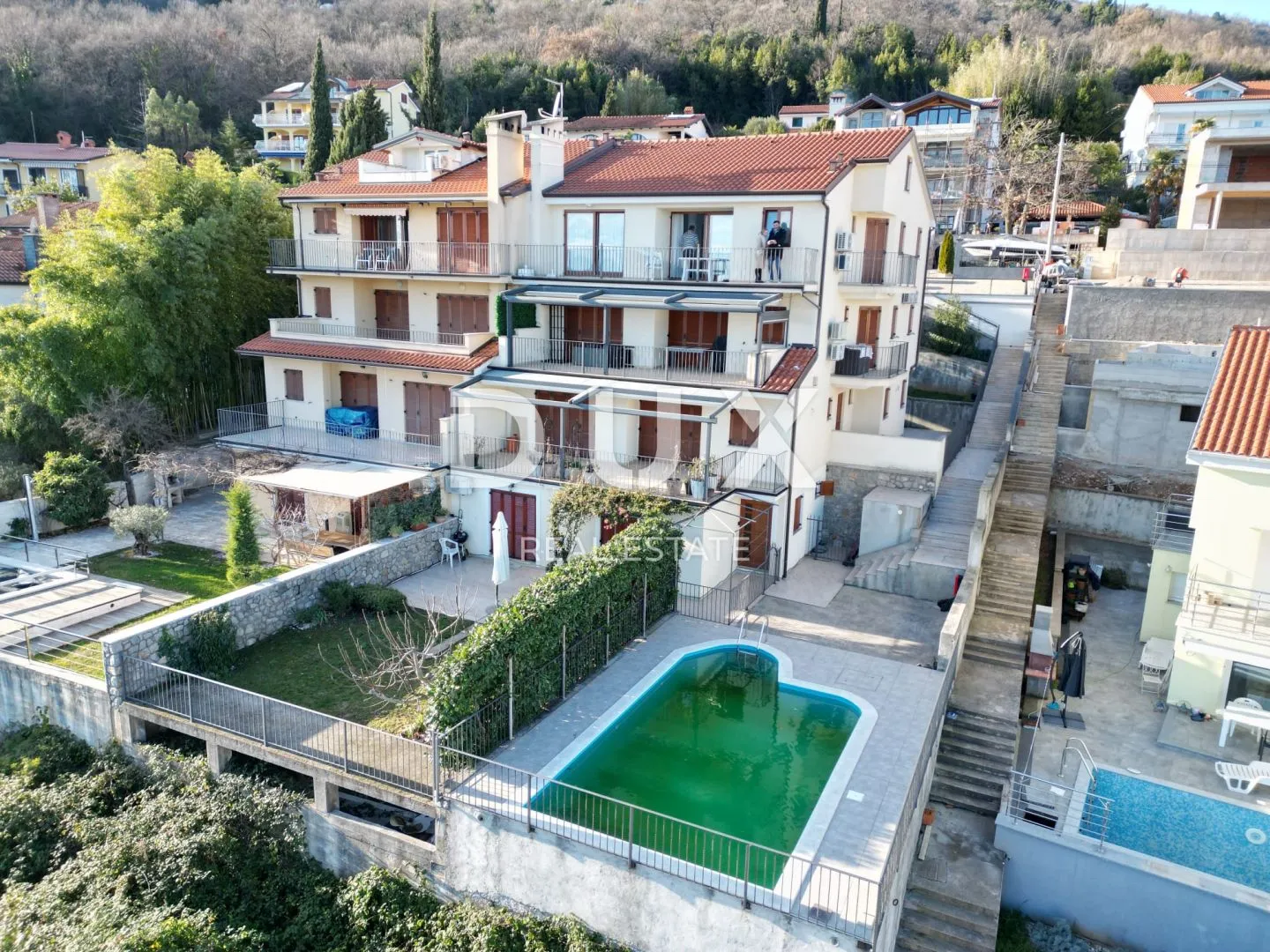 opatija, lovran - stan db+3s s prekrasnim pogledom na more + bazen + okoliš - slika 8