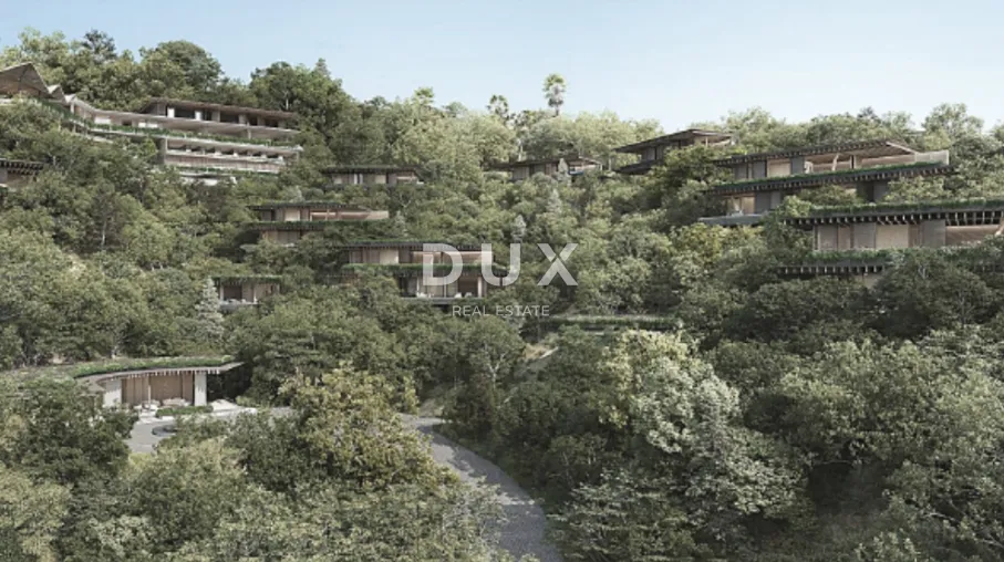 OPATIJA, MIHOTIĆI - Građevinsko zemljište 6500 m2 sa projektom višestambene gradnje - Mihotići, Matulji