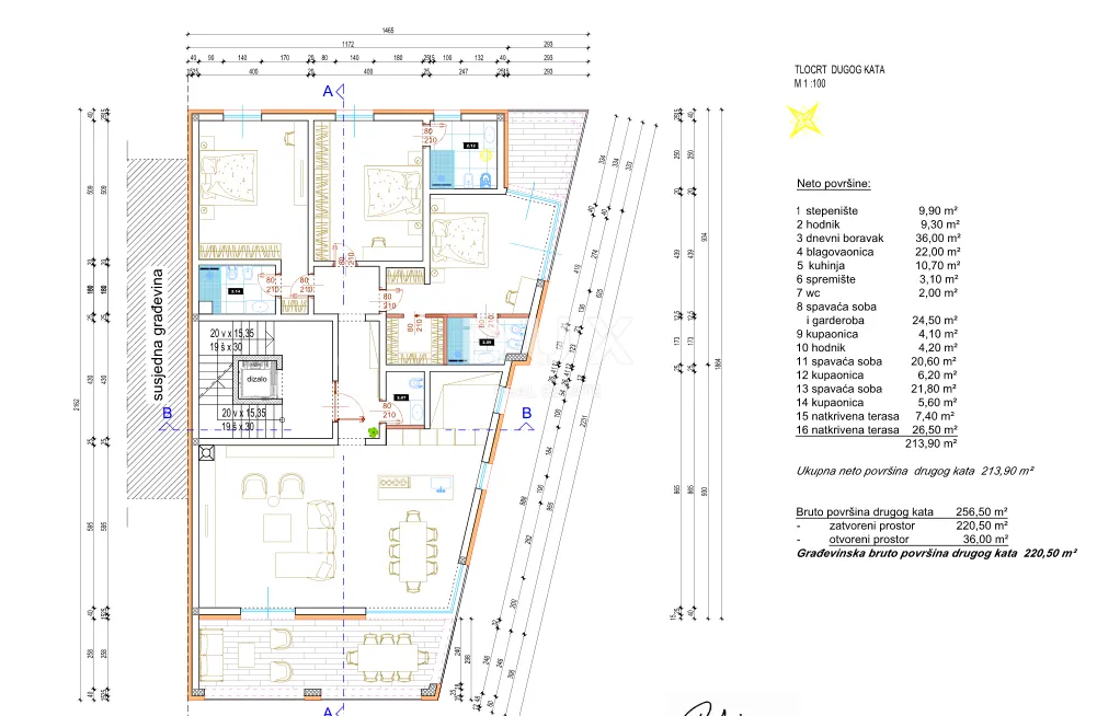 istra, rovinj, kuća, 836,04 m2, roh-bau, idejni projekt - slika 19