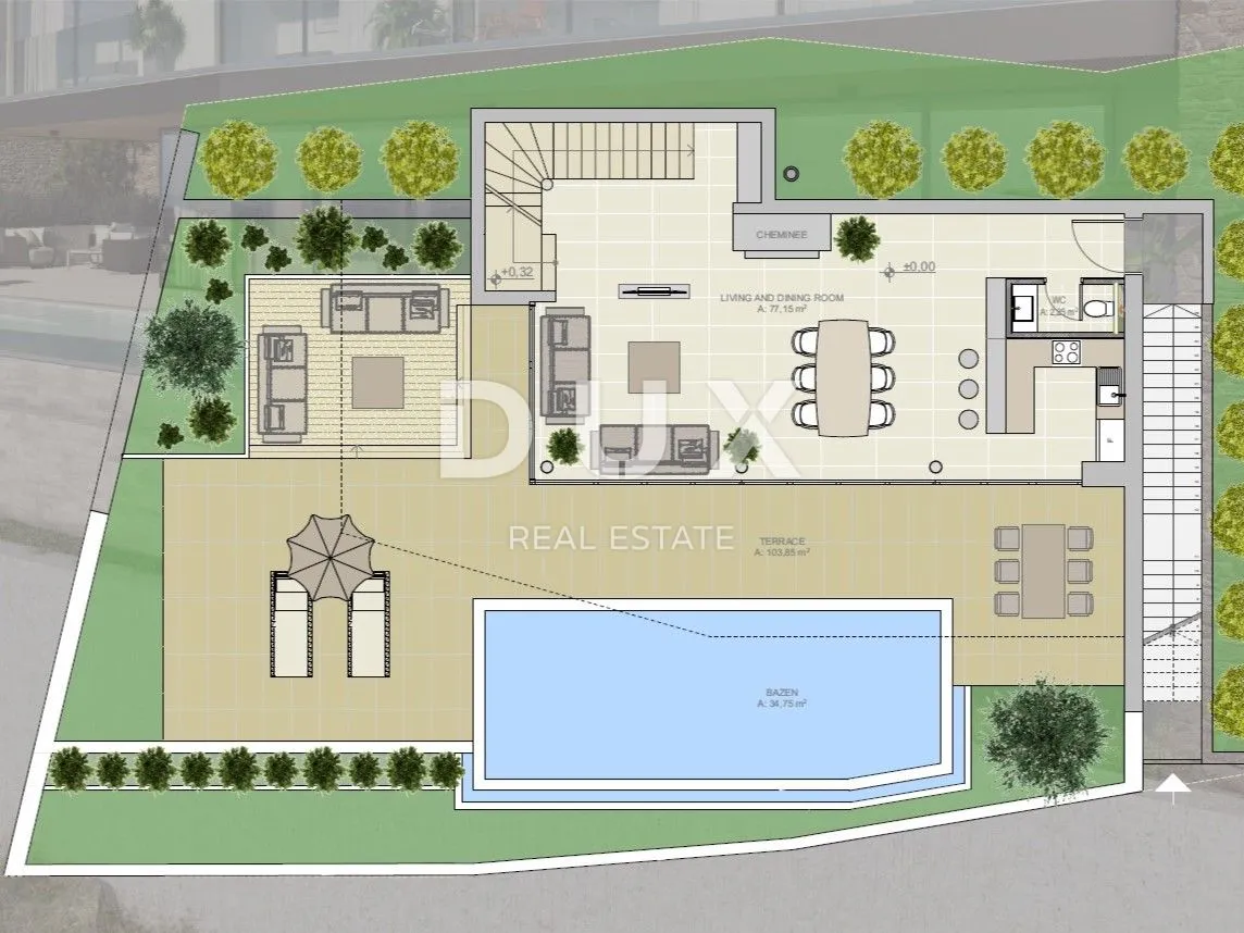 istra, krasica - moderna samostojeća vila s bazenom s panoramskim pogledom i garažom - slika 29