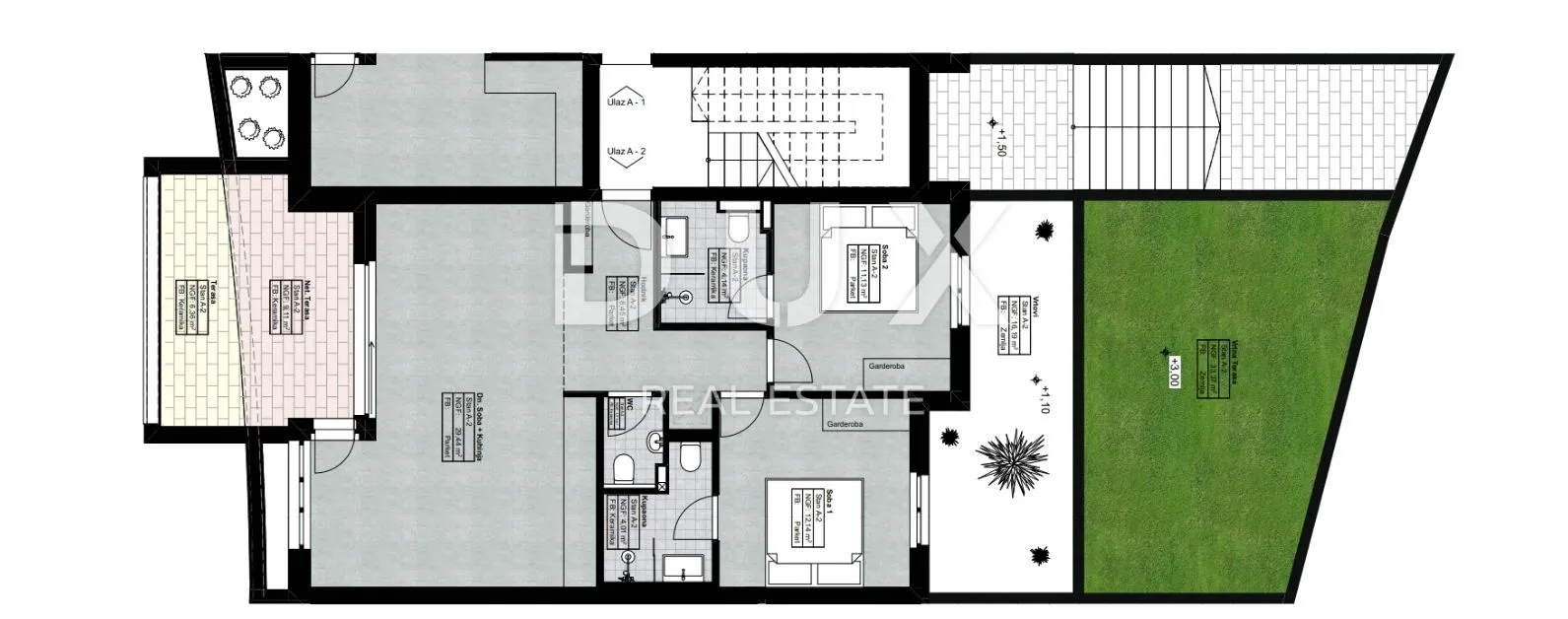 opatija, lovran - stan novogradnja, 114,92m2, db+2s s panoramskim pogledom na more - a-s-2 - slika 8