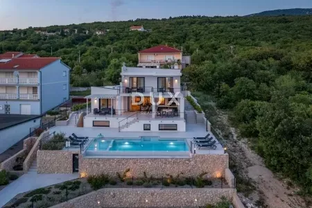 CRIKVENICA, ŠMRIKA - Luksuzna vila s bazenom i predivnim pogledom na more - Šmrika, Kraljevica