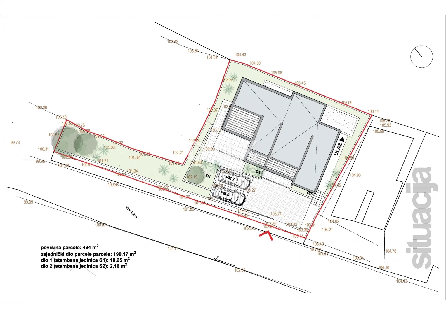 dalmacija, primošten – stan 2s+db 73,45 m², pogled na more i garažno mjesto - slika 19