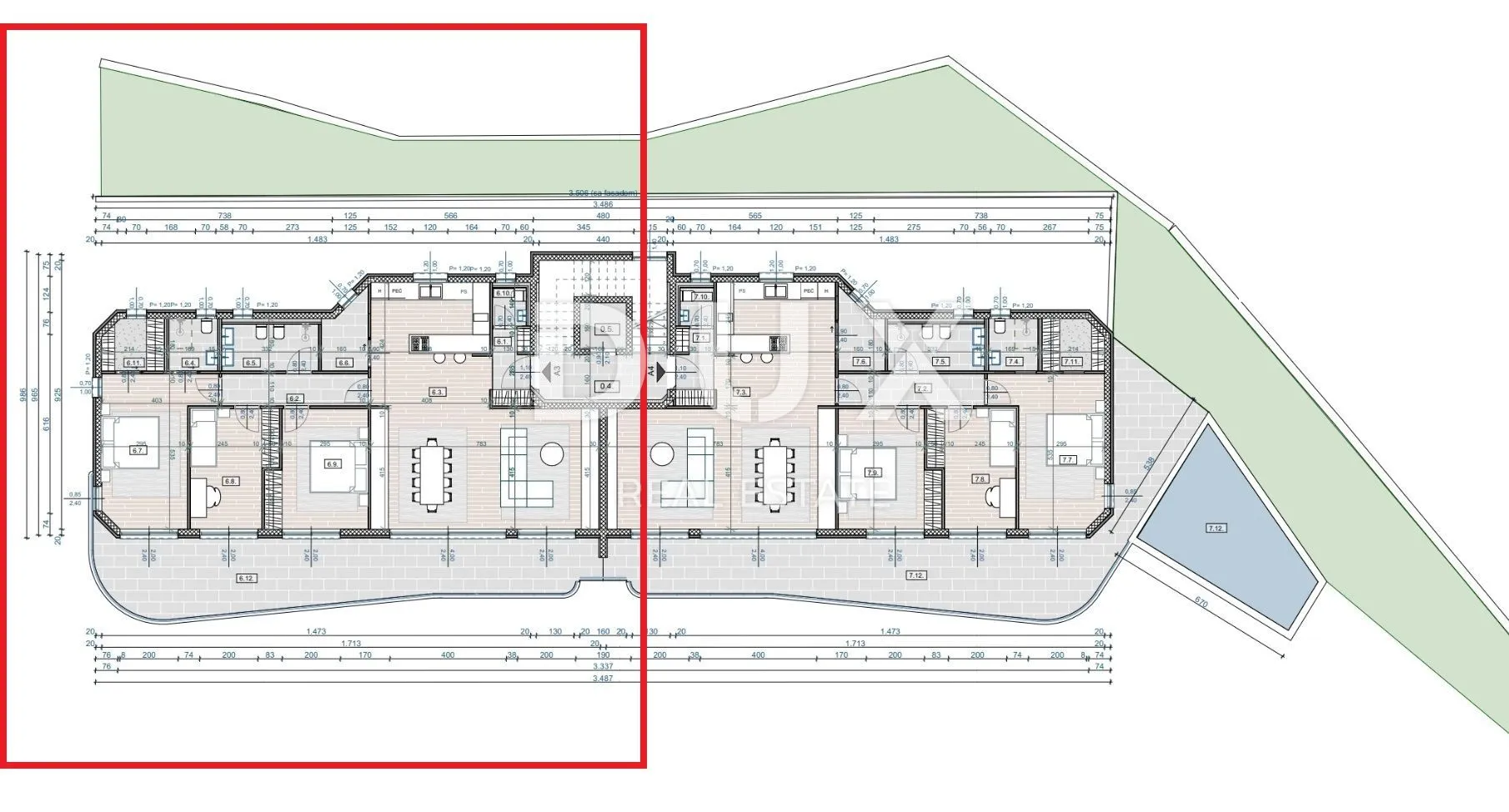 opatija, centar- stan 1.kat 157m2 s panoramskim pogledom na more a3 - slika 15