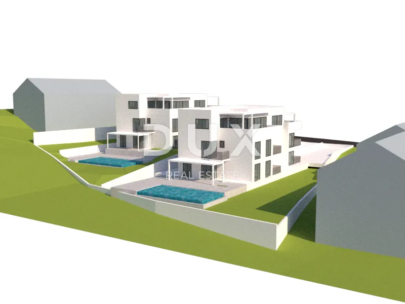 OPATIJA, IČIĆI - građevinsko zemljište 2800m2 S LOKACIJSKOM DOZVOLOM!! I s pogledom na more za stambenu zgradu–stanove /apartmane - Ičići, Opatija