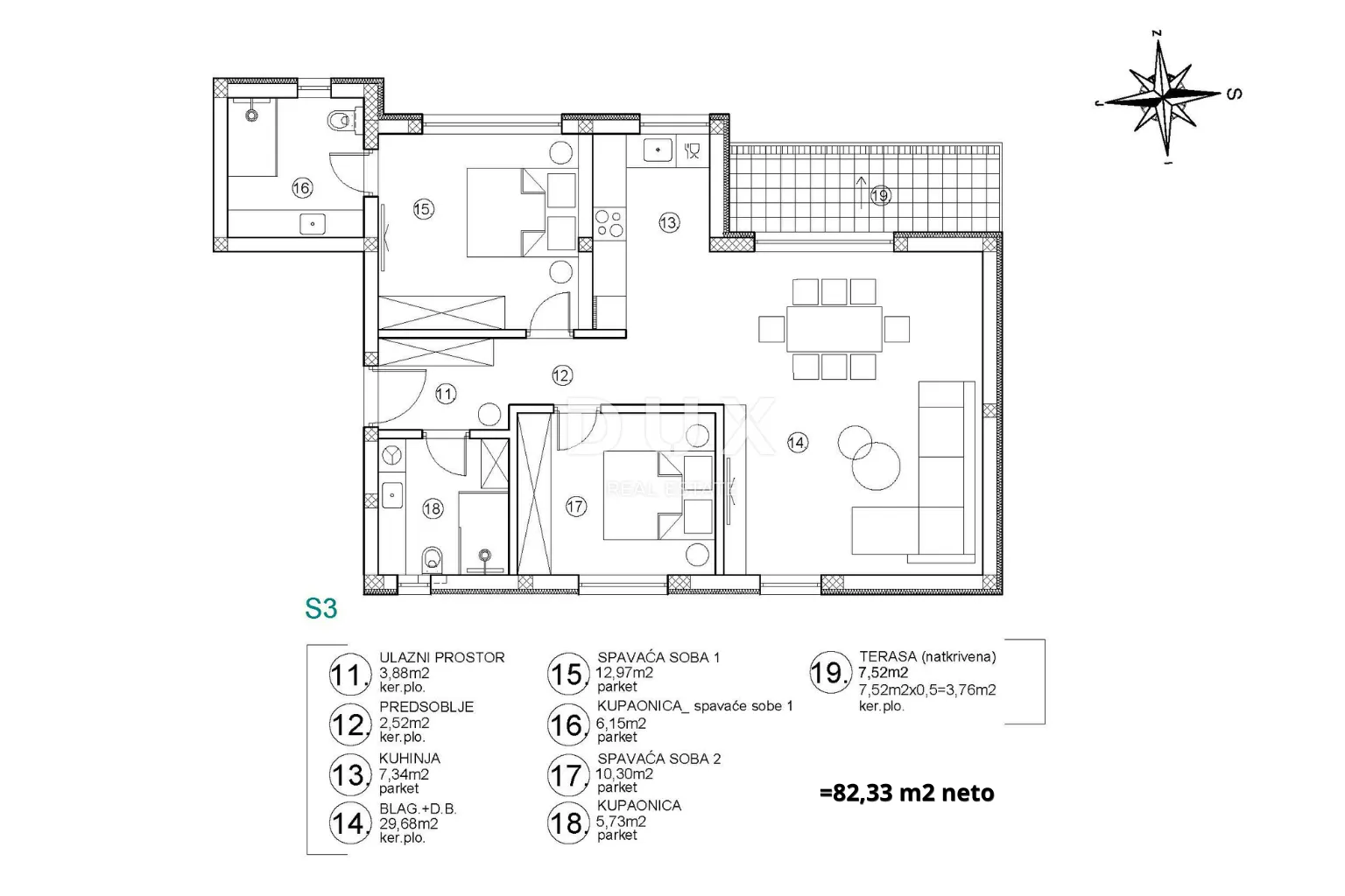 šibenik, vodice – 121 m² privatnog vrta, garaža, 500 m od mora - slika 15