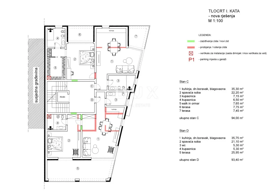 istra, rovinj, kuća, 836,04 m2, roh-bau, idejni projekt - slika 29