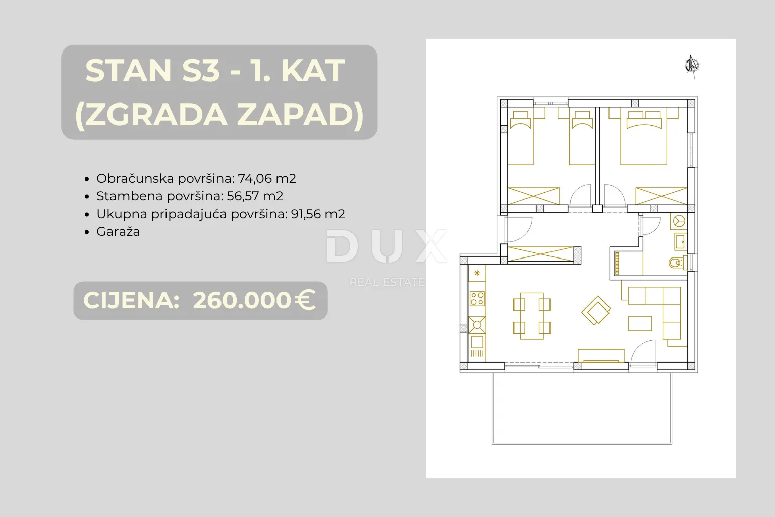 šibenik, brodarica – novogradnja, terasa 15 m² i garaža, 270 m od mora - slika 5