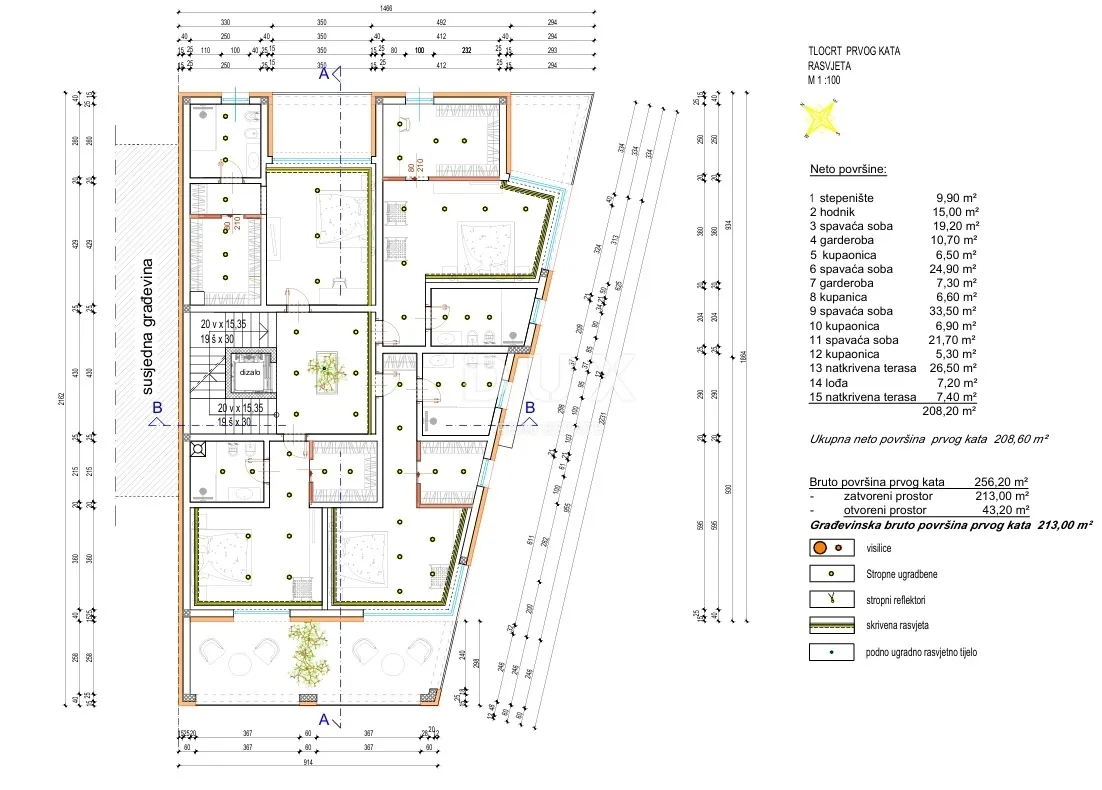 istra, rovinj, kuća, 836,04 m2, roh-bau, idejni projekt - slika 13