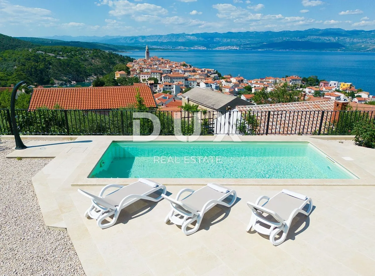 otok krk, vrbnik - moderna vila s panoramskim pogledom na more - slika 2
