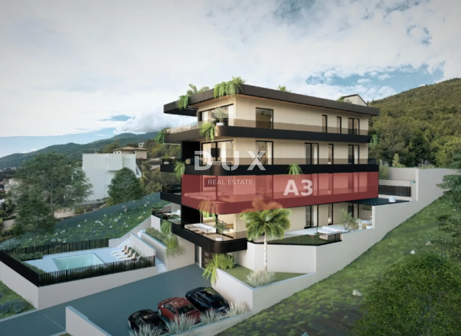 opatija, ičići - elegantna jedinica s terasom i pogledom na cijeli kvarner - slika 3
