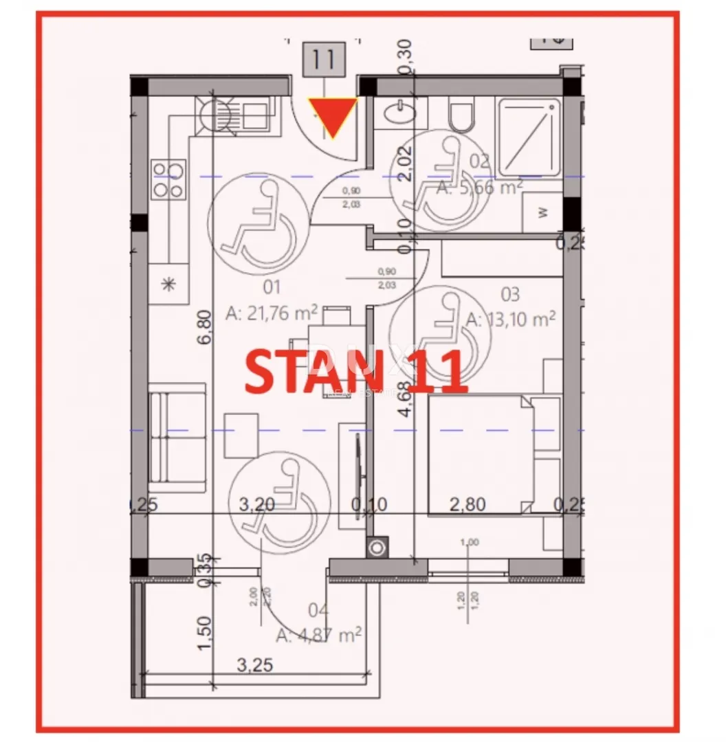 istra, pula- jednosobni stan 43 m2 ! - slika 5