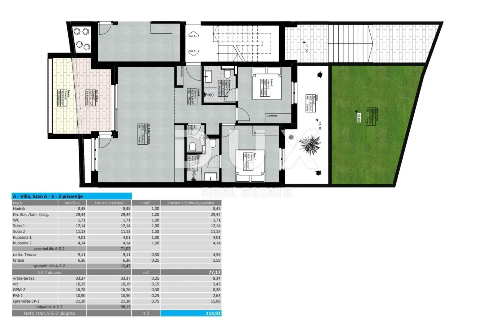opatija, lovran - stan novogradnja, 114,92m2, db+2s s panoramskim pogledom na more - a-s-2 - slika 6
