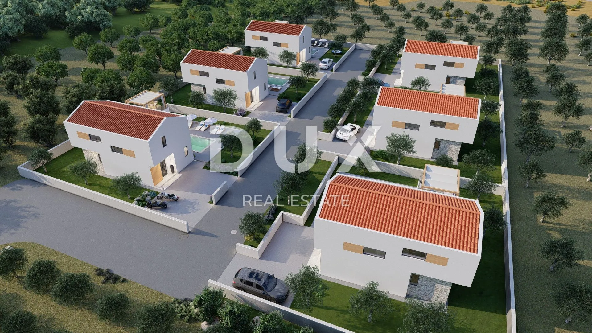 zadar, rtina - projekt s dozvolama za gradnju 6 luksuznih vila - slika 3