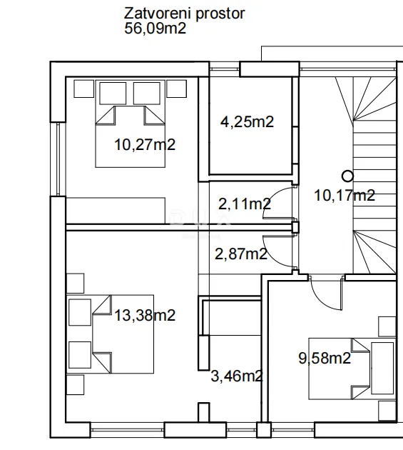 šibenik, murter, duplex kuća, 130 m2, pogled na more, u izgradnji - slika 9