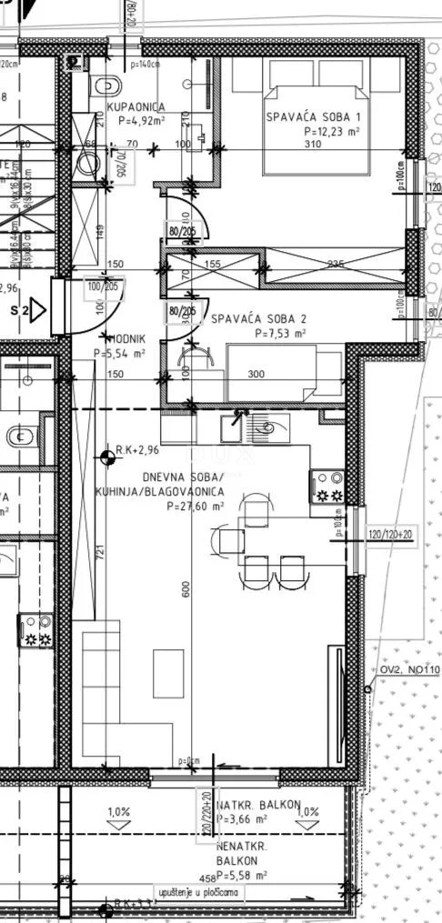dalmacija, kaštela - s2 dvosoban + db 61,05 m²,novogradnja 1.kat - slika 14