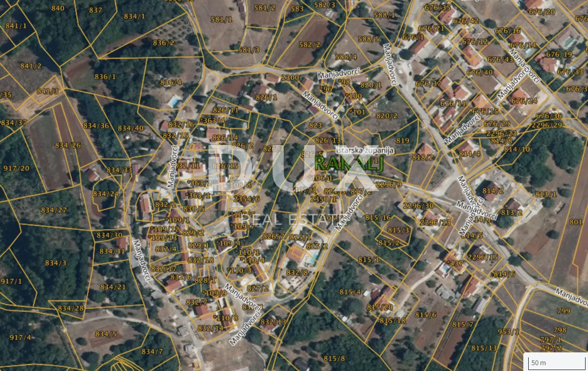 ISTRA, RAKALJ Građevinsko zemljište sa istarskom šternom - Rakalj, Marčana